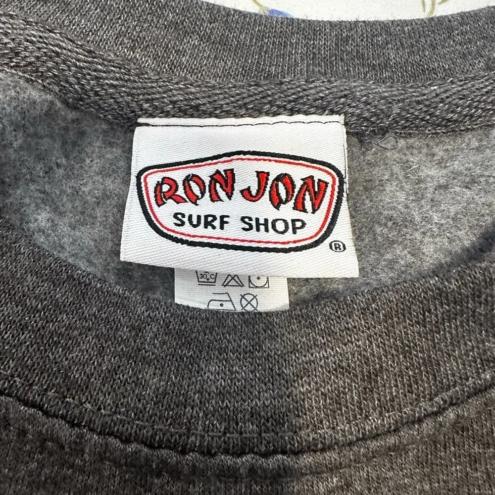 Ron Jon Surf Shop Sz: M Gray Myrtle Beach Crewneck Surfer Pullover Sweatshirt.